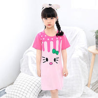 Children Pajamas Dresses | Summer Cartoon Nightgown Clothes For Kids | Kids Sleepwear Gecelik