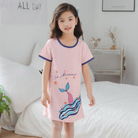 Children Pajamas Dresses | Summer Cartoon Nightgown Clothes For Kids | Kids Sleepwear Gecelik