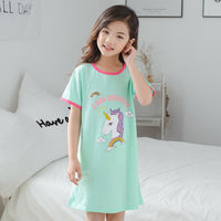 Children Pajamas Dresses | Summer Cartoon Nightgown Clothes For Kids | Kids Sleepwear Gecelik