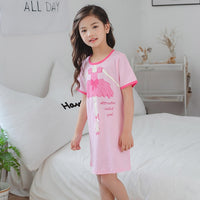 Children Pajamas Dresses | Summer Cartoon Nightgown Clothes For Kids | Kids Sleepwear Gecelik