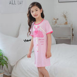 Children Pajamas Dresses | Summer Cartoon Nightgown Clothes For Kids | Kids Sleepwear Gecelik