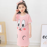 Children Pajamas Dresses | Summer Cartoon Nightgown Clothes For Kids | Kids Sleepwear Gecelik