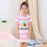 Children Pajamas Dresses | Summer Cartoon Nightgown Clothes For Kids | Kids Sleepwear Gecelik
