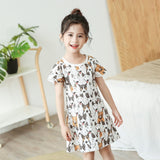 Children Pajamas Dresses | Summer Cartoon Nightgown Clothes For Kids | Kids Sleepwear Gecelik