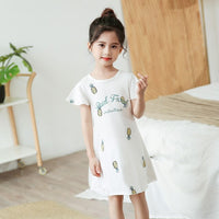 Children Pajamas Dresses | Summer Cartoon Nightgown Clothes For Kids | Kids Sleepwear Gecelik